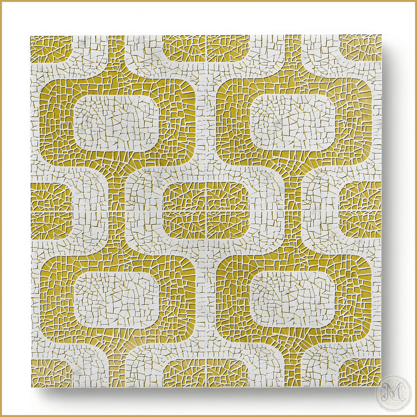 Mosaic | Glacier White Marble | Pattern Engraved - MARICERA