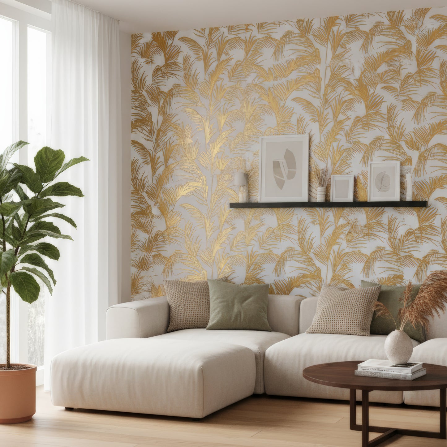Jardin Gold Foil 12x24 Etched Glacier White Marble Tile For Walls & Floors