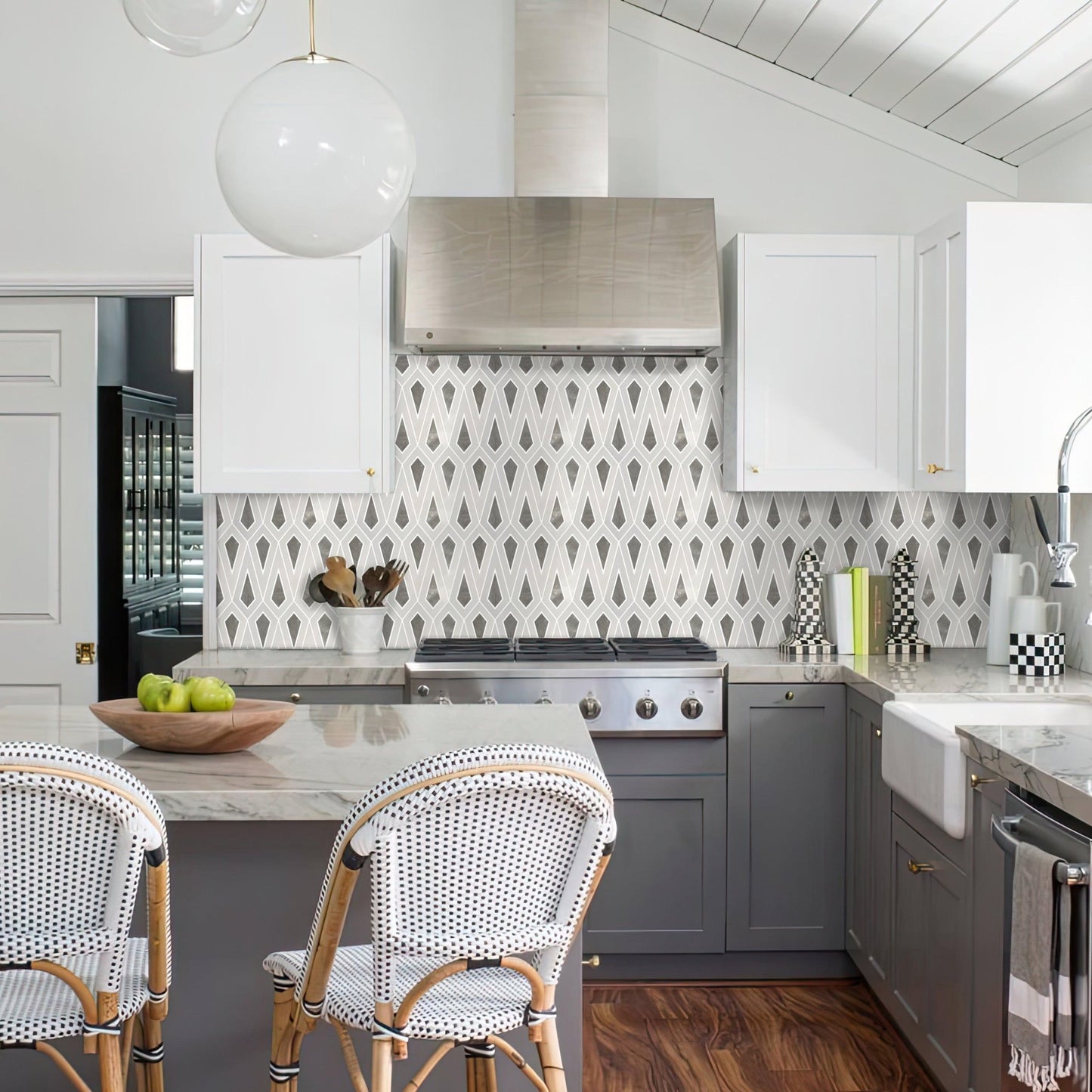 Tingle Polished White Porcelain Mosaic Tile For Walls & Floors - MARICERA