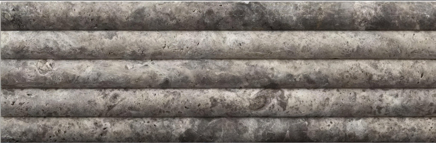 Travertine Pencil Liner Honed Silver Tile Trim For Walls & Floors - MARICERA