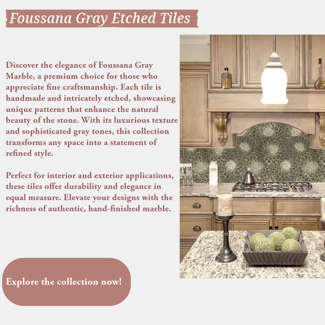 “Foussana Gray Etched Tile featuring a sophisticated etched surface and versatile gray tone, ideal for walls, floors, and accent designs.”