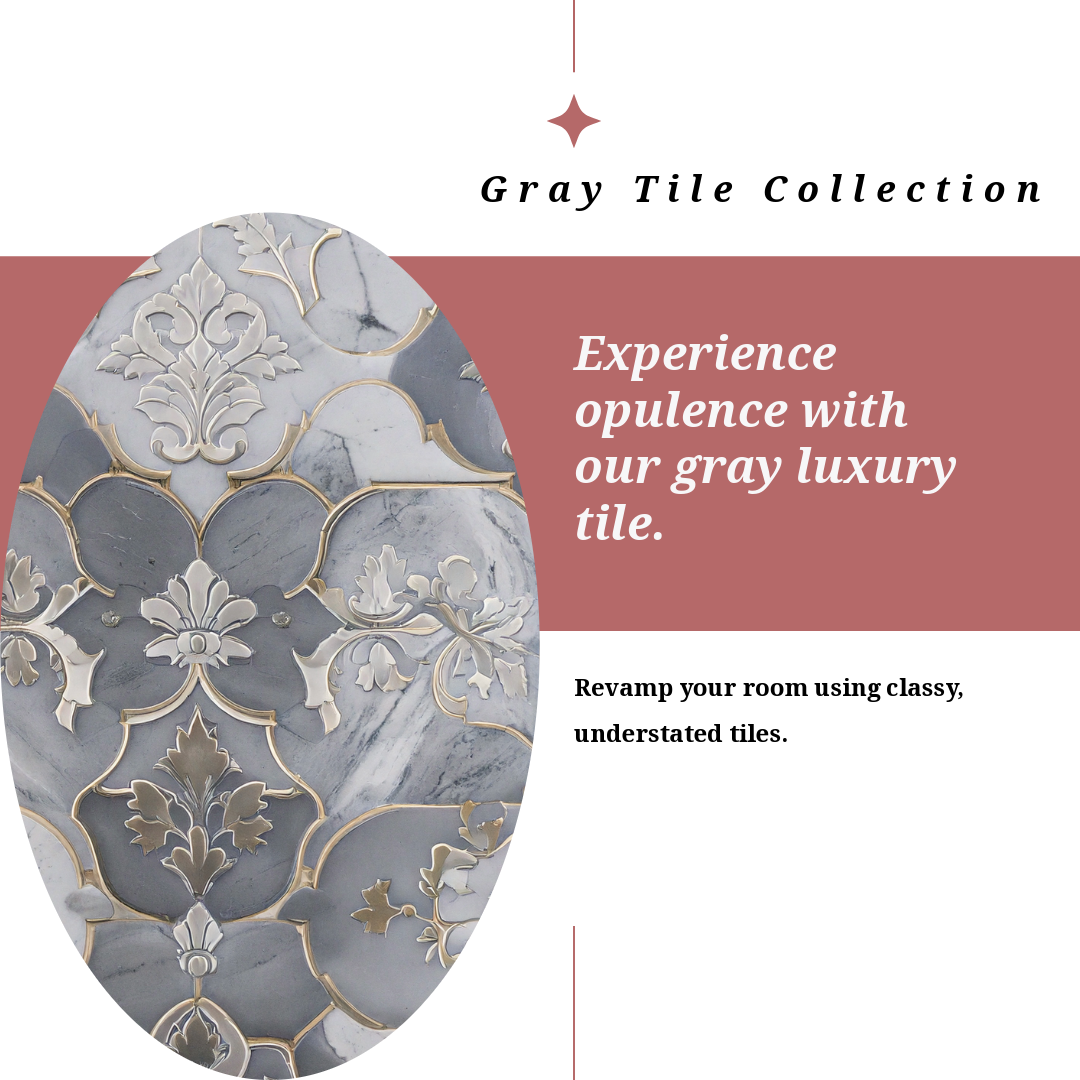 Neutral-tone gray mosaic tiles for sophisticated interiors