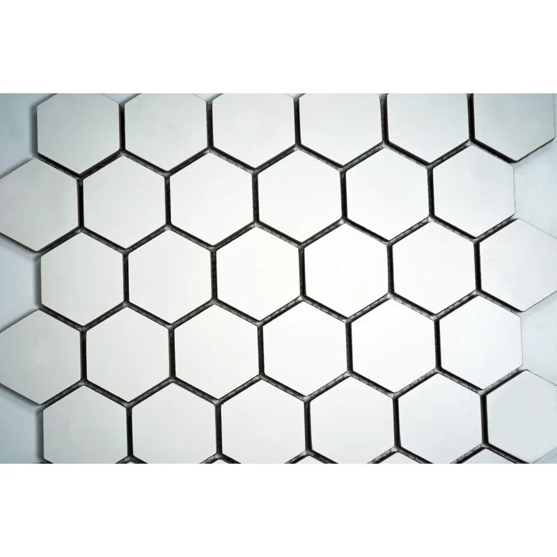 2-inch Hexagon Matte White Porcelain Mosaic Tile For Walls & Floors (Copy)