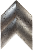 Chevron Silver Foil Travertine 4x7.5 Singular Tile For Walls & Floors