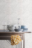Geo 9 Glacier White 12x12 Etched Silver Foil Marble Tile For Walls & Floors