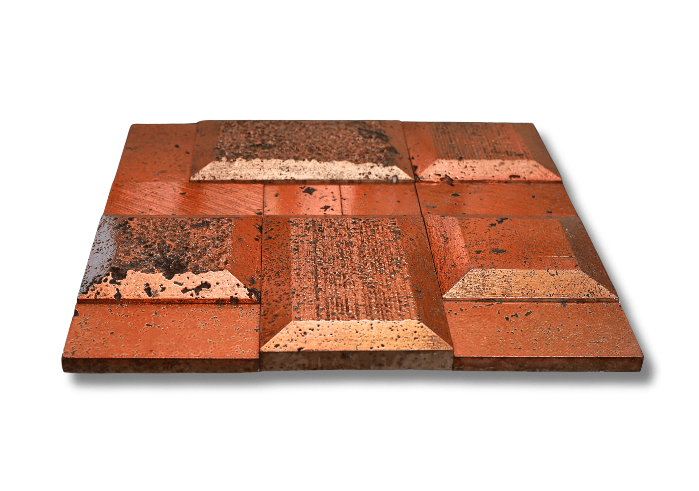 Stoneage Bronze Foil 12x12 Marble Mosaic Wall Tile