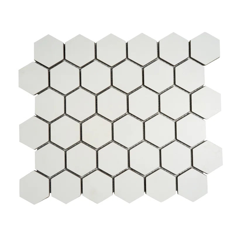 2-inch Hexagon Matte White Porcelain Mosaic Tile For Walls & Floors (Copy)