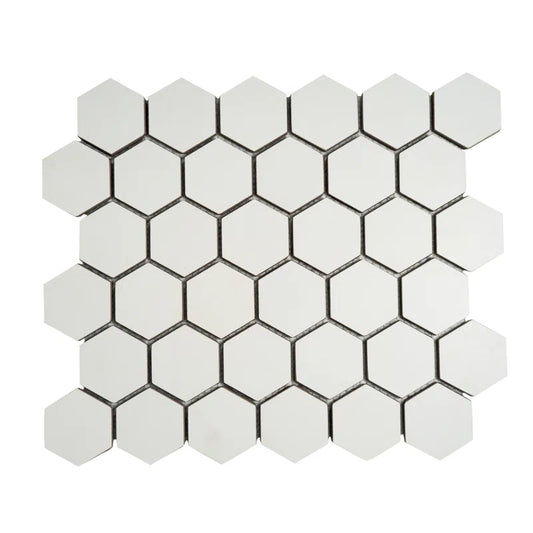 2-inch Hexagon Matte White Porcelain Mosaic Tile For Walls & Floors (Copy)