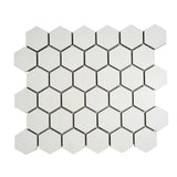 2-inch Hexagon Matte White Porcelain Mosaic Tile For Walls & Floors (Copy)