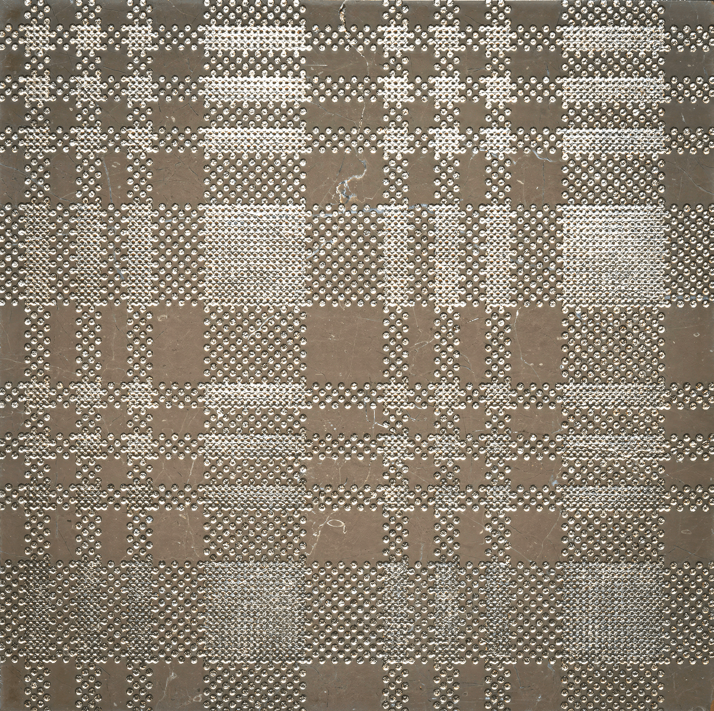 Burbery Foussana Gray 12x12 Etched Silver Foil Limestone Tile For Walls & Floors-Sample
