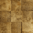Leather Look Gold Foil 12x12 Etched Marble Mosaic Tile The Ultimate Wall Upgrade-Sample