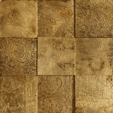 Leather Look Gold Foil 12x12 Etched Marble Mosaic Tile The Ultimate Wall Upgrade-Sample