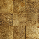Leather Look Gold Foil 12x12 Etched Marble Mosaic Tile The Ultimate Wall Upgrade