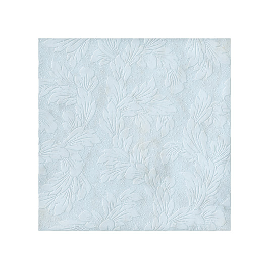 Acanthus-Leaf Engraved White Marble Tile/Uncolored