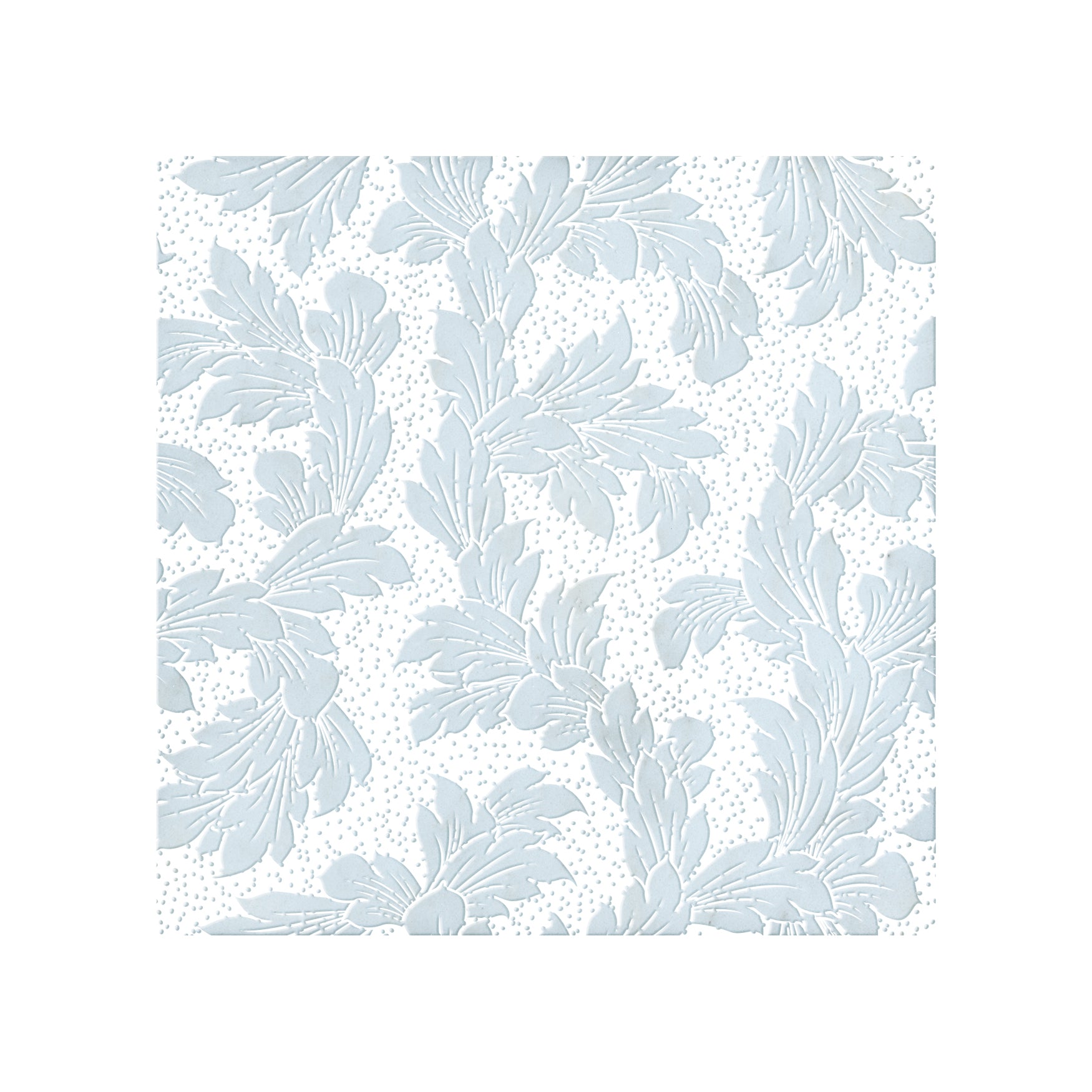 Acanthus-Leaf Engraved White Marble Tile-white