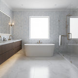 Acanthus-Leaf Engraved White Marble Tile-white