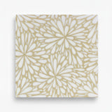 LumiFlora Engraved White Marble Tile- Glitter Gold