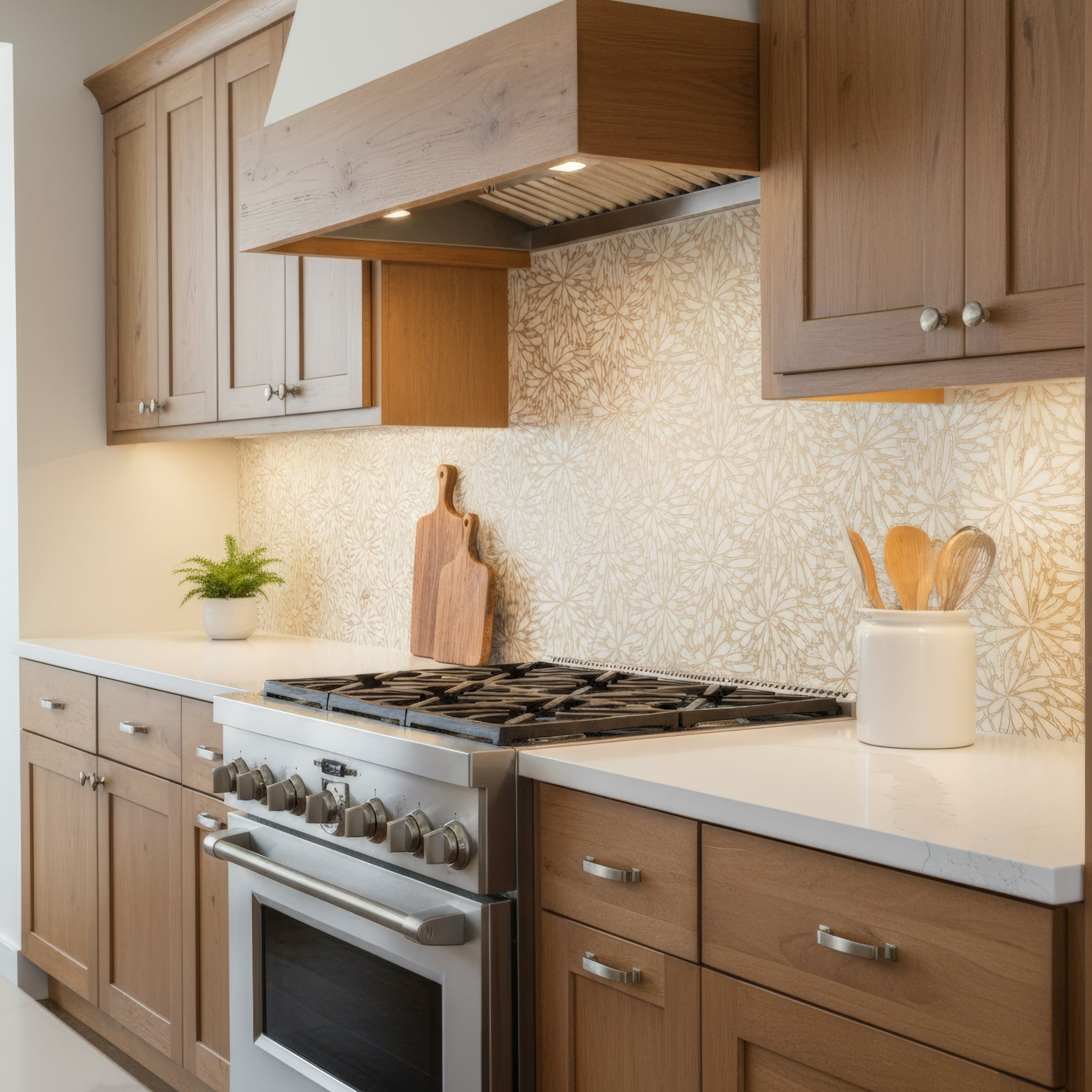 LumiFlora Engraved White Marble Tile- Glitter Gold