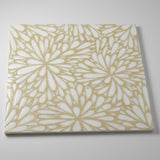 LumiFlora Engraved White Marble Tile- Glitter Gold