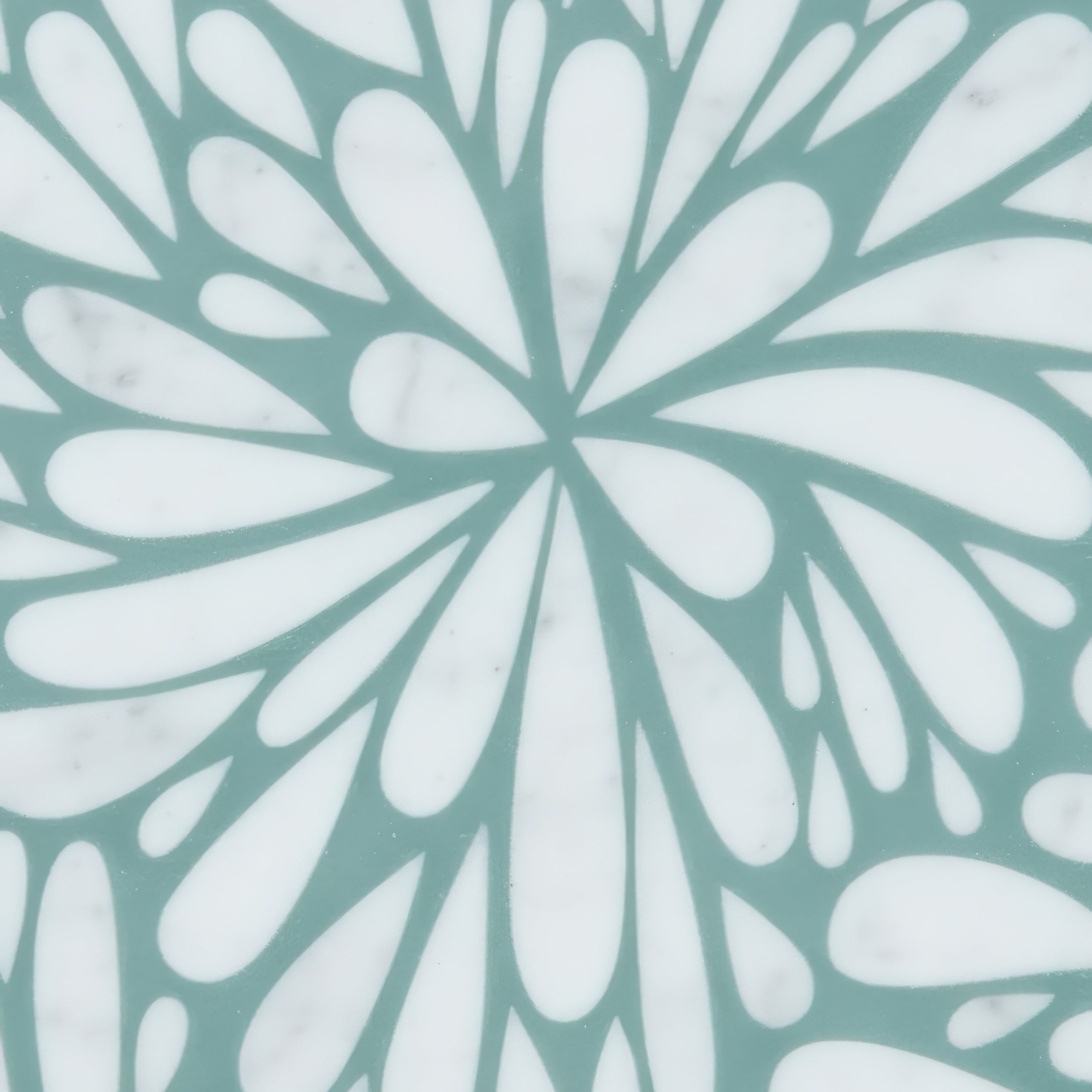 LumiFlora-Green-Engraved Marble Tile
