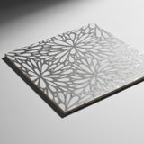 LumiFlora - Silver - Engraved Marble Tile