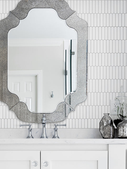 Picket Dolomite Honed White Marble Mosaic Tile For Walls & Floors