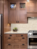 Brick Travertine Beige Honed and Filled Mosaic Tile For Walls & Floors