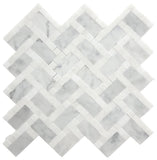 Carrara Thasos 1x2 Polished Marble Mosaic Tile For Walls & Floors-Sample