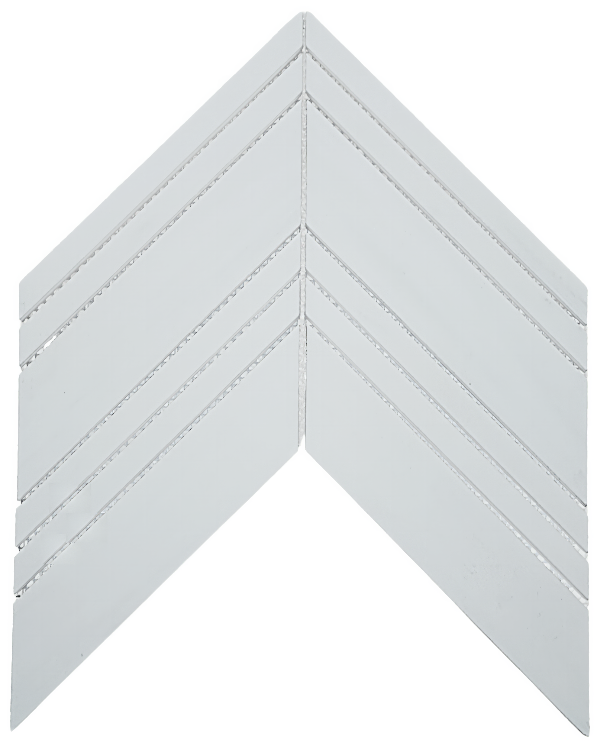Chevron Dolomite Honed White Marble Mosaic Tile For Walls & Floors-Sample