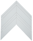 Chevron Dolomite Honed White Marble Mosaic Tile For Walls & Floors-Sample