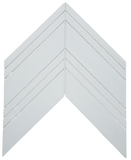 Chevron Dolomite Honed White Marble Mosaic Tile For Walls & Floors-Sample
