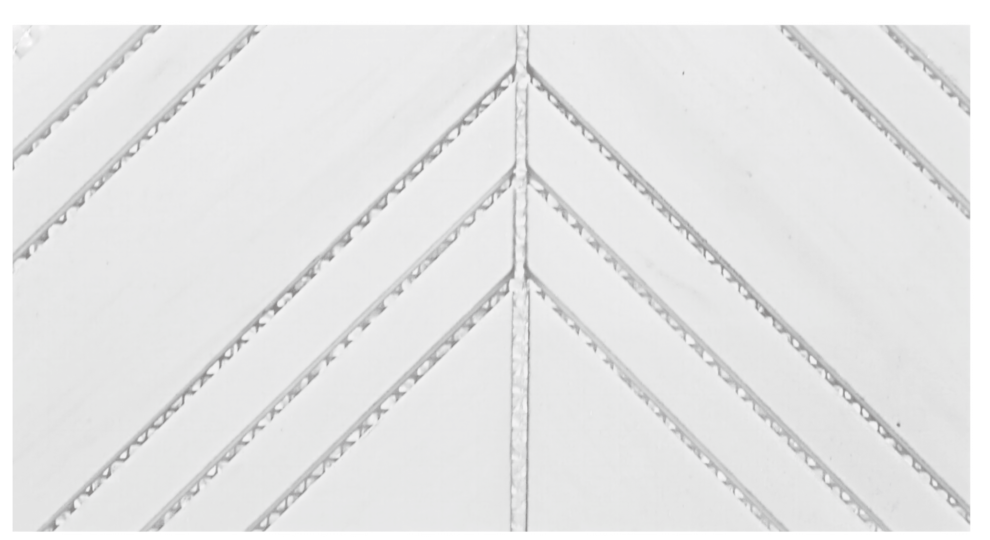 Chevron Dolomite Honed White Marble Mosaic Tile For Walls & Floors