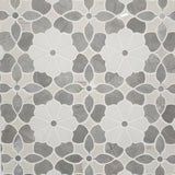 Flower Mix Polished White Porcelain Mosaic Tile For Walls & Floors-Sample