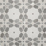 Flower Mix Polished White Porcelain Mosaic Tile For Walls & Floors