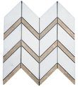 Chevron Glacier White Honed Marble Mosaic Tile For Walls & Floors