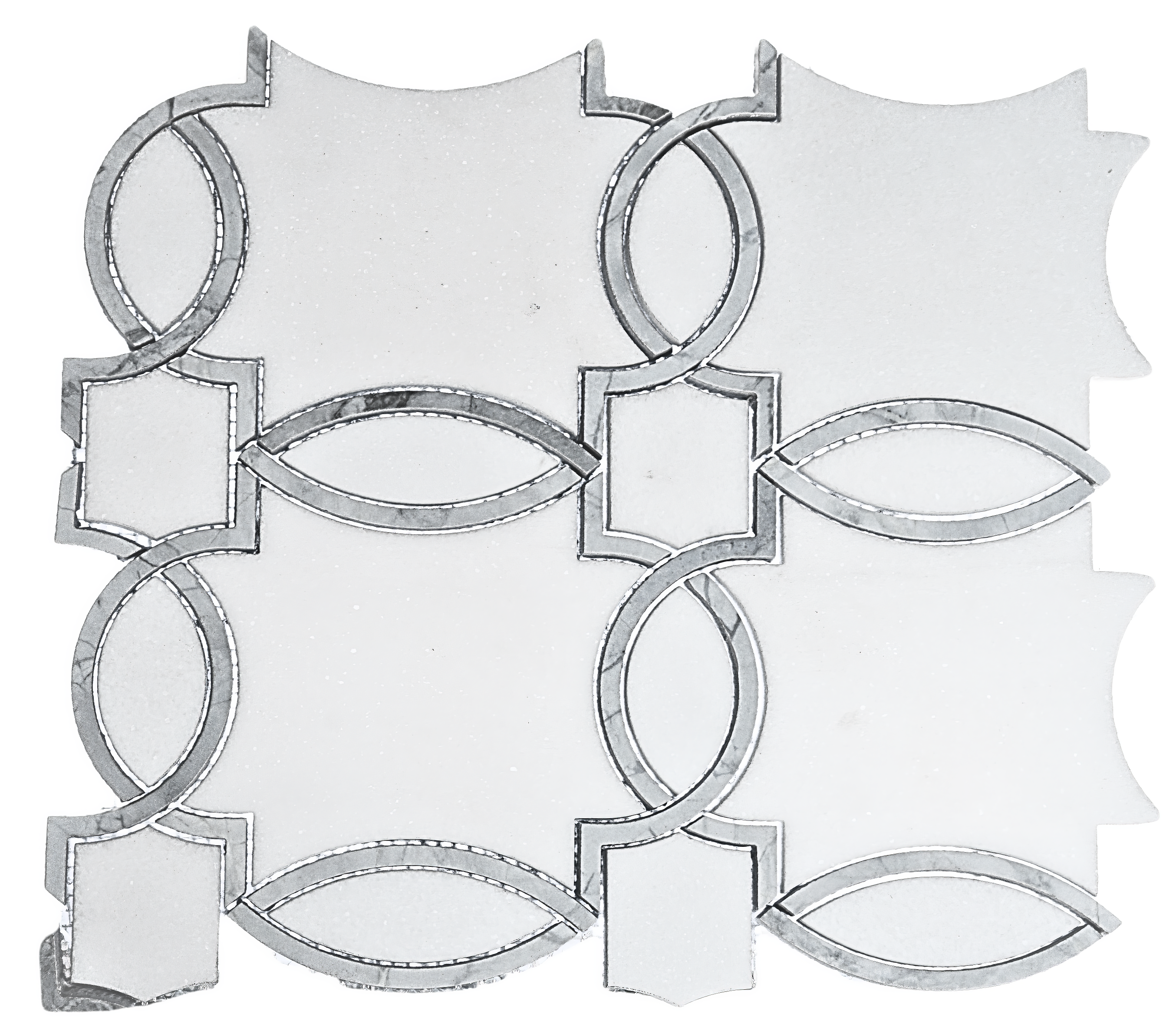 Serene Polished Marble Mosaic Tile For Walls & Floors