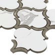 Arabesque Polished Calacatta Porcelain Waterjet Mosaic Tile For Walls & Floors
