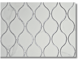 Drop Calacatta Polished White Porcelain Mosaic Tile For Walls & Floors