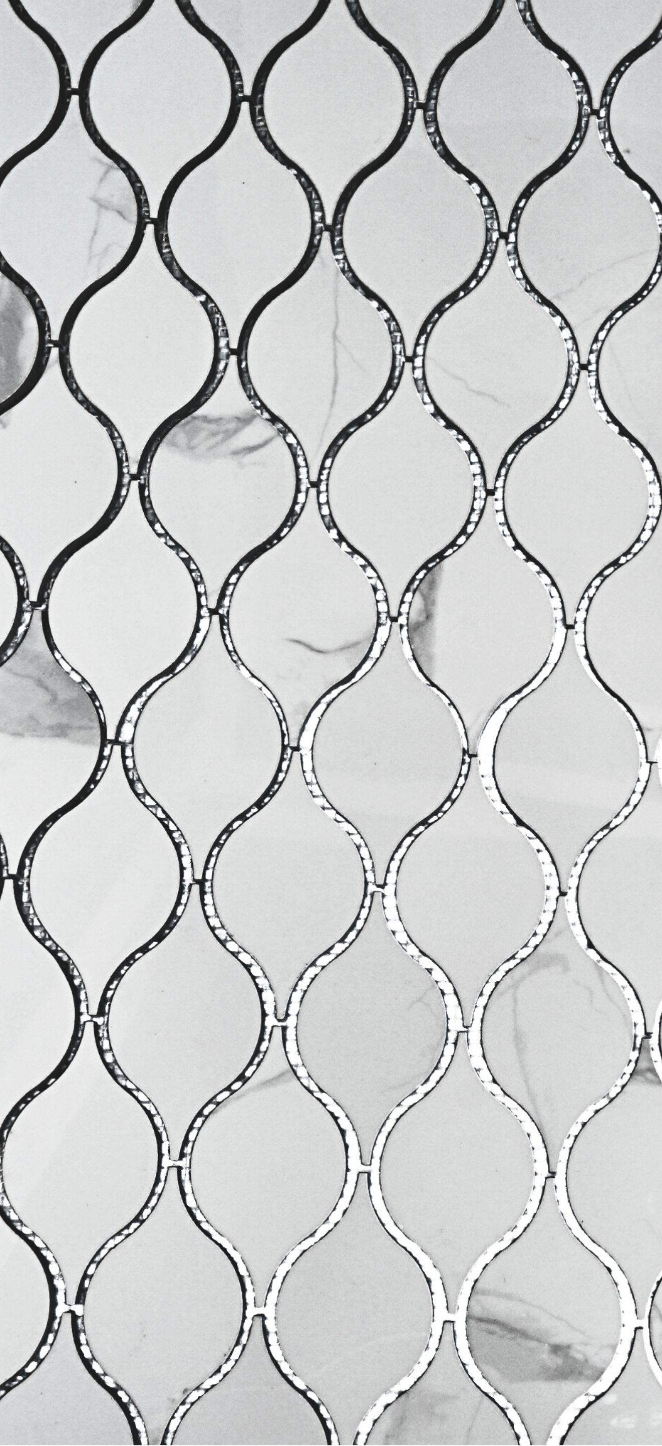 Drop Calacatta Polished White Porcelain Mosaic Tile For Walls & Floors