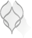 Panta Polished White and Gray Marble Mosaic Tile For Walls & Floors-Sample