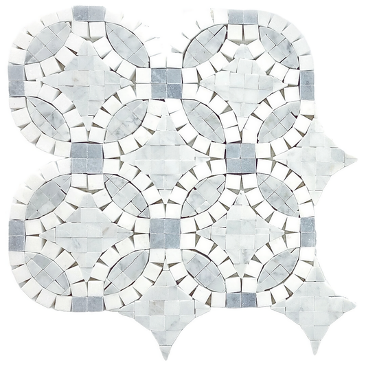 Gray Marble 12x12 Honed White Marble Tile For Walls & Floors