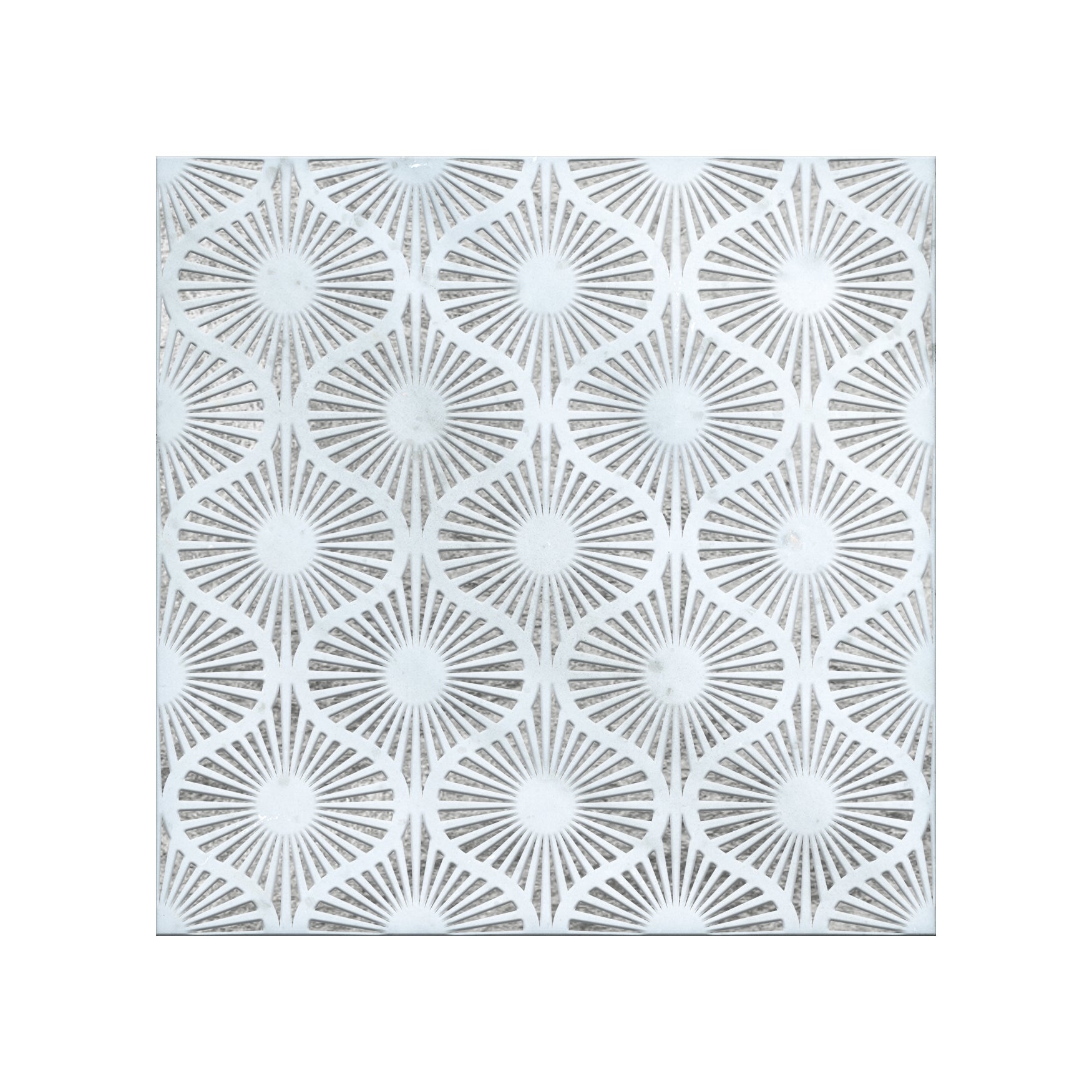 Opulent Waves-Silver-Engraved Marble Tile