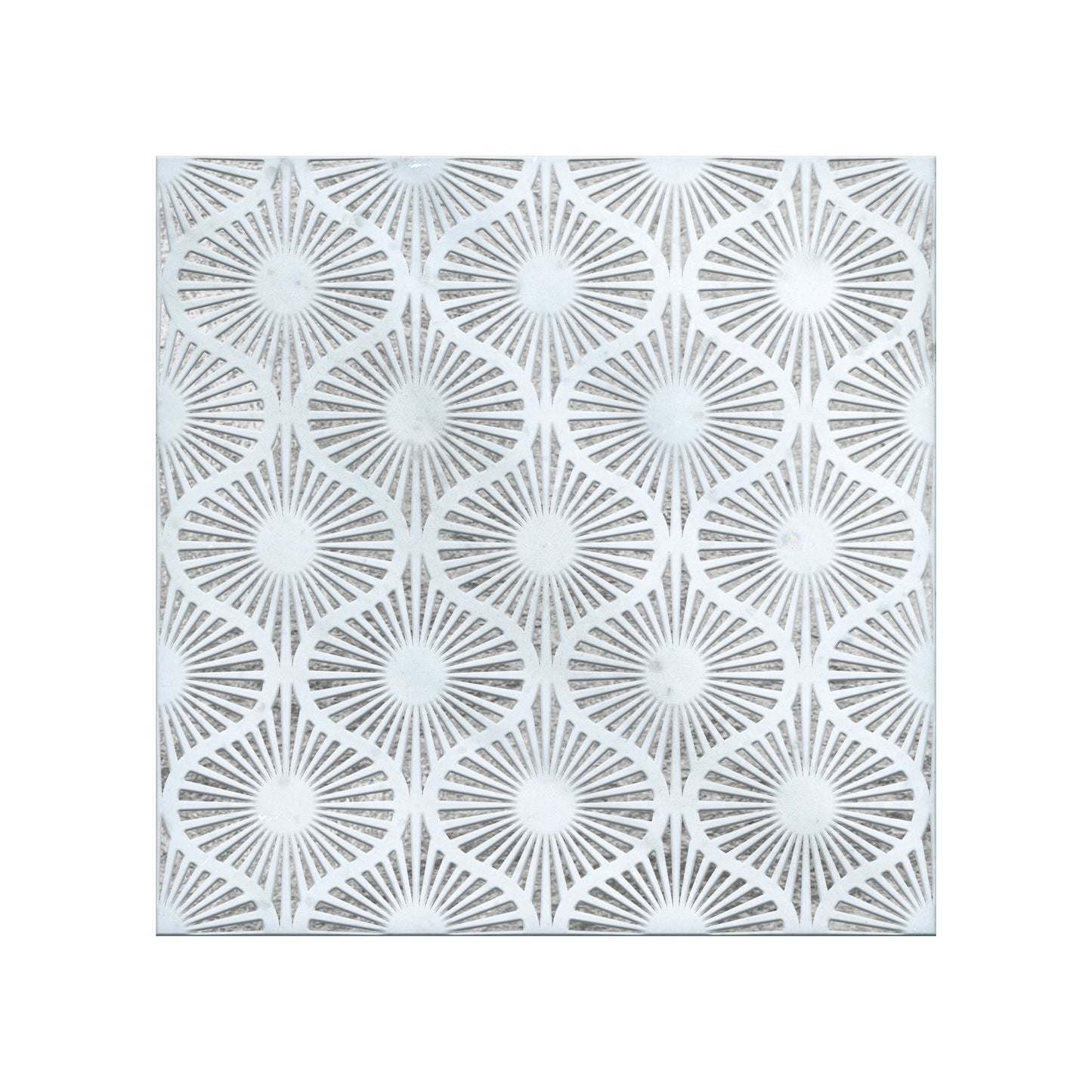 Opulent Waves-Silver-Engraved Marble Tile