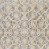 Opulent Waves-Crema Marfil-Silver-Engraved Marble Tile