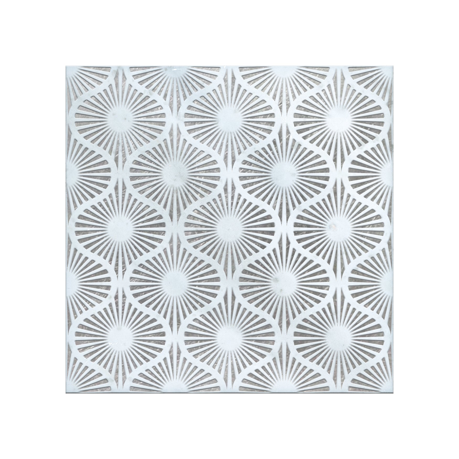 Opulent Waves-Silver-Engraved Marble Tile