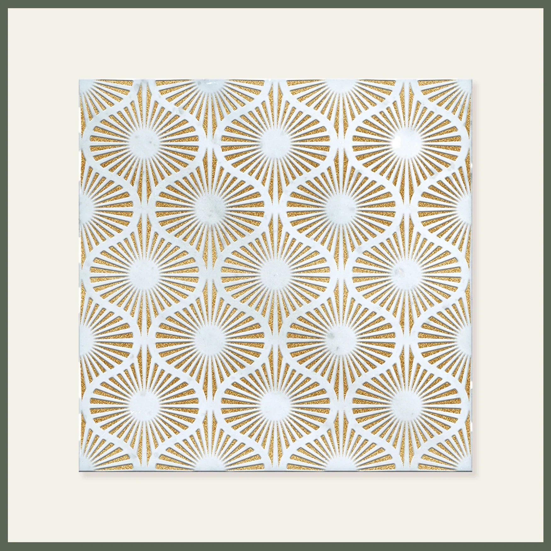 Opulent Waves-Engraved Bianco Marble Tile