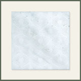 Opulent Waves-Engraved Bianco Marble Tile