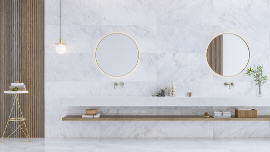 Carrara 24x48 Polished White Porcelain Tile For Walls & Floors
