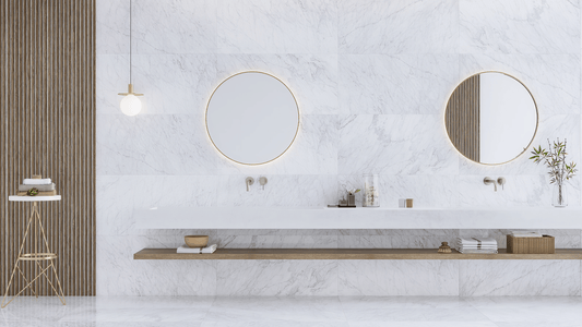 Carrara 24x48 Polished White Porcelain Tile For Walls & Floors-Sample
