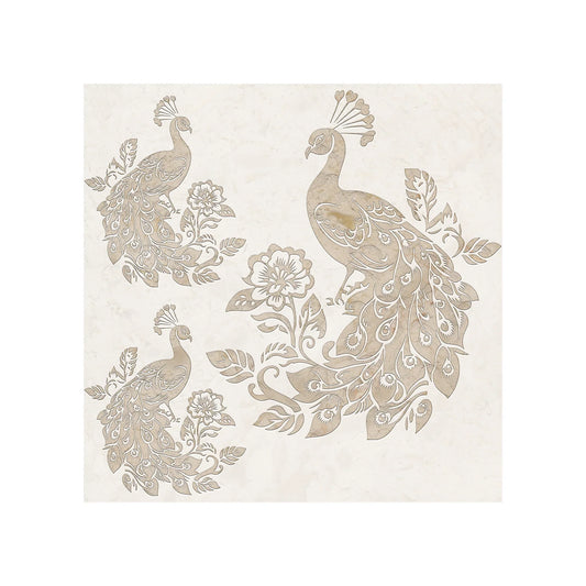Peacock Marble Wall Mural